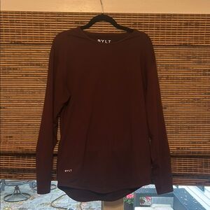 BYLT Maroon Long Sleeve Shirt